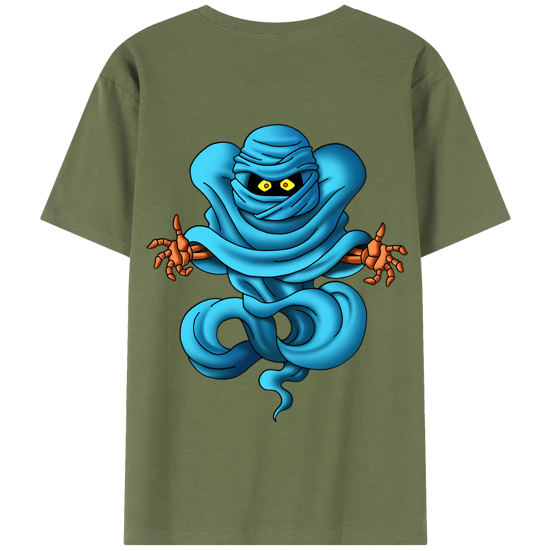 （画像用） ドラゴンクエスト Doragon Kuesuto Dragon Quest 綿100％半袖Tシャツ（背面プリント）